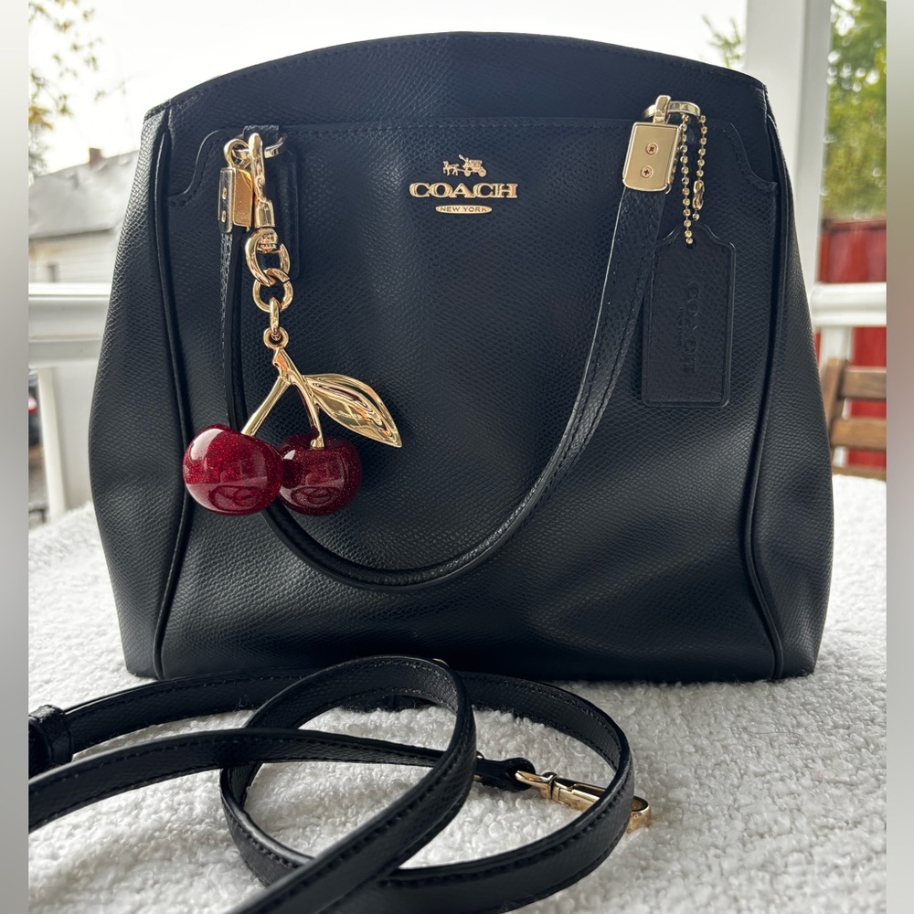 Coach • Black Satchel Crossbody *With Charm*